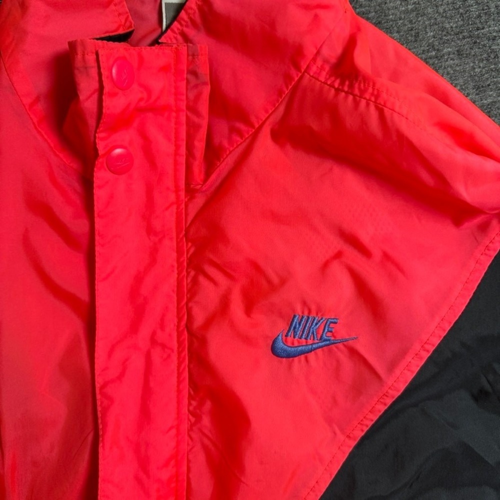 Vintage Nike Windbreaker Jacket XL Red Black Purple Colorblock 90s Nylon S10611 - Picture 6 of 13